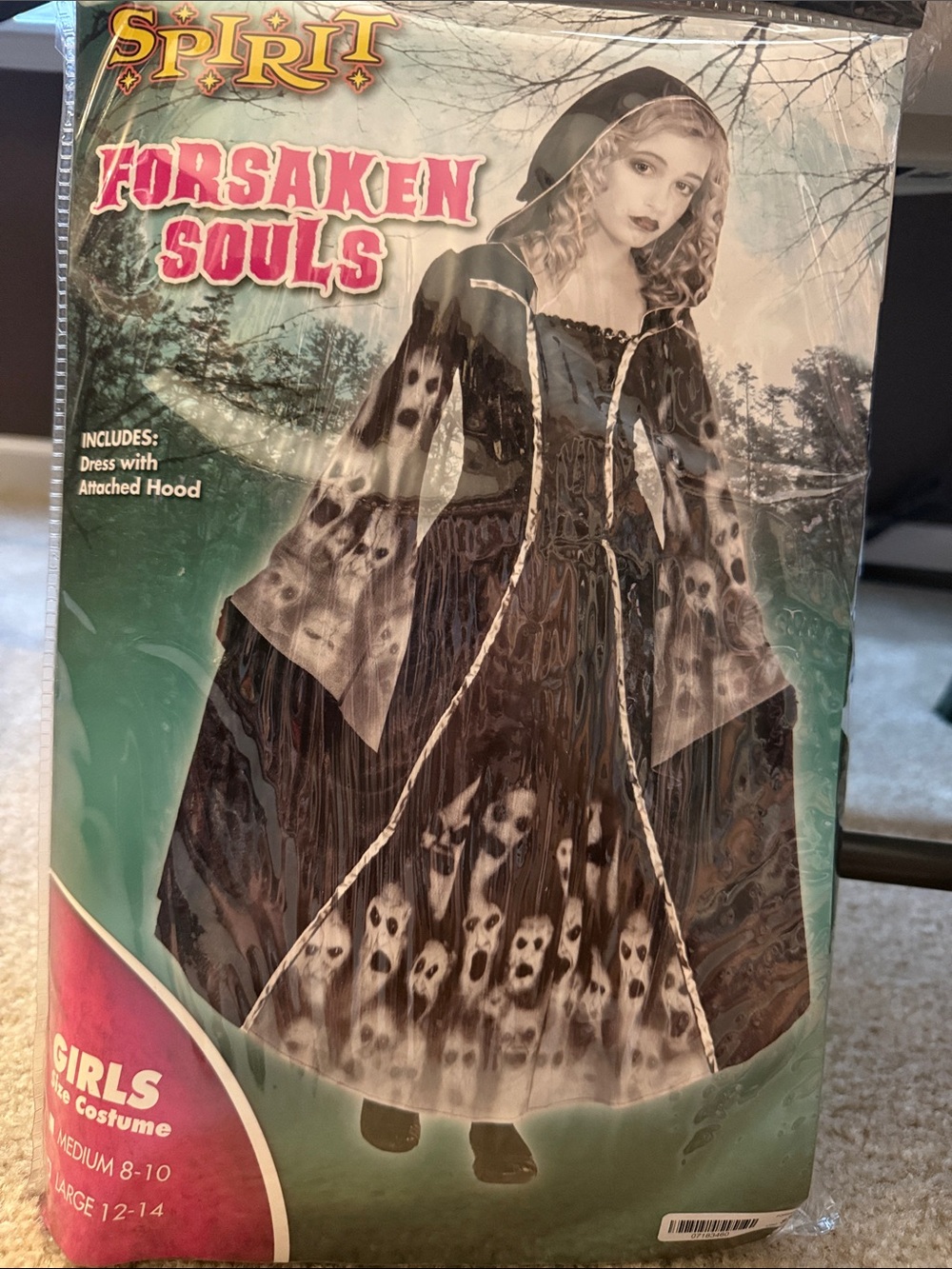 Spirit Girls Forsaken Souls Black & White Hooded Cape with Wig - Picture 2 of 6